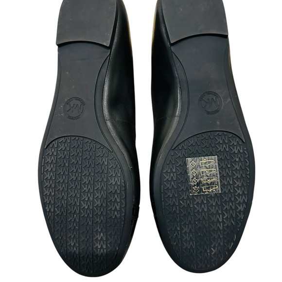 Michael Kors Mandy Flat Patent Leather Black 8.5M MK Logo Ballet Shoe - Picture 4 of 9